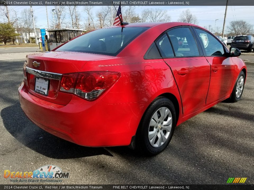 2014 Chevrolet Cruze LS Red Hot / Jet Black/Medium Titanium Photo #7