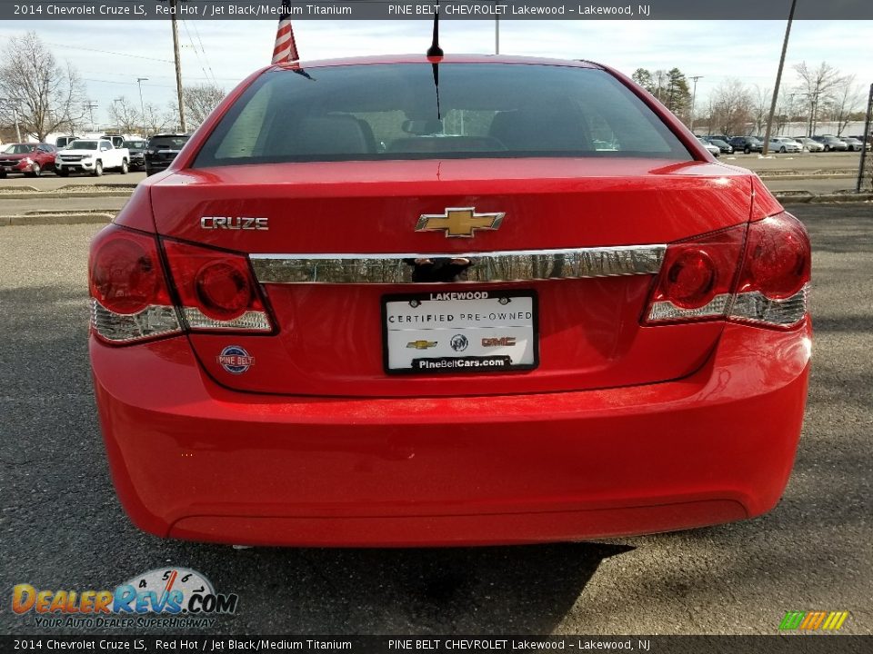 2014 Chevrolet Cruze LS Red Hot / Jet Black/Medium Titanium Photo #8