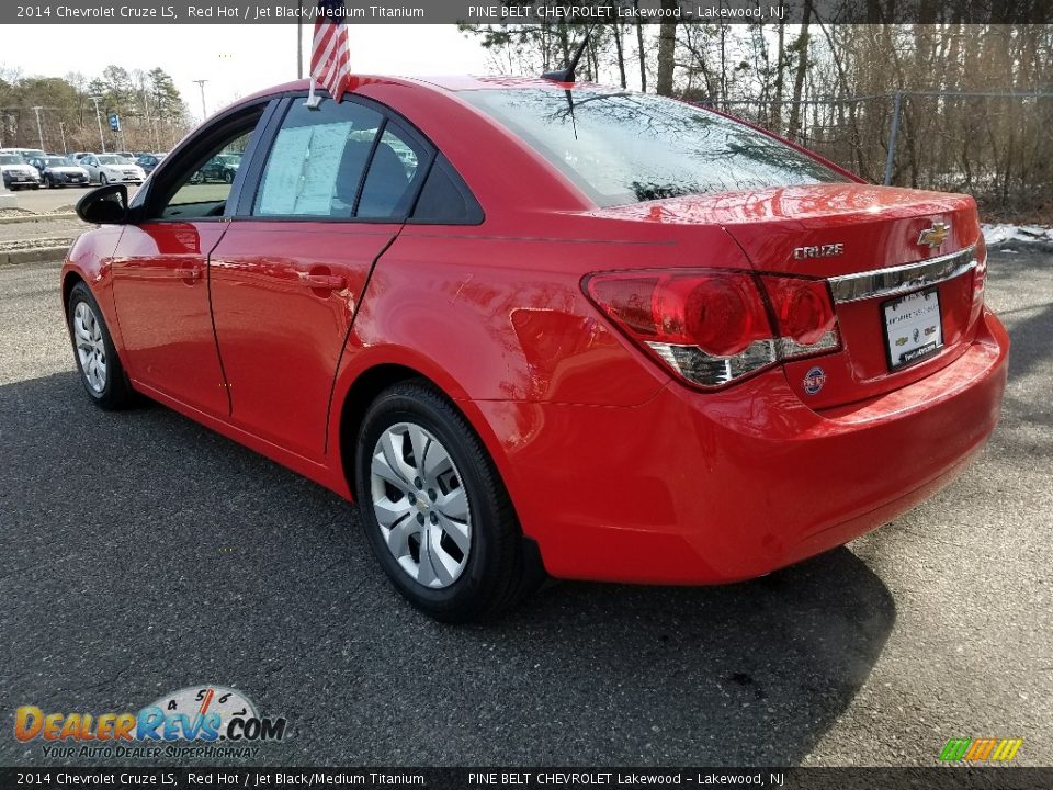 2014 Chevrolet Cruze LS Red Hot / Jet Black/Medium Titanium Photo #9