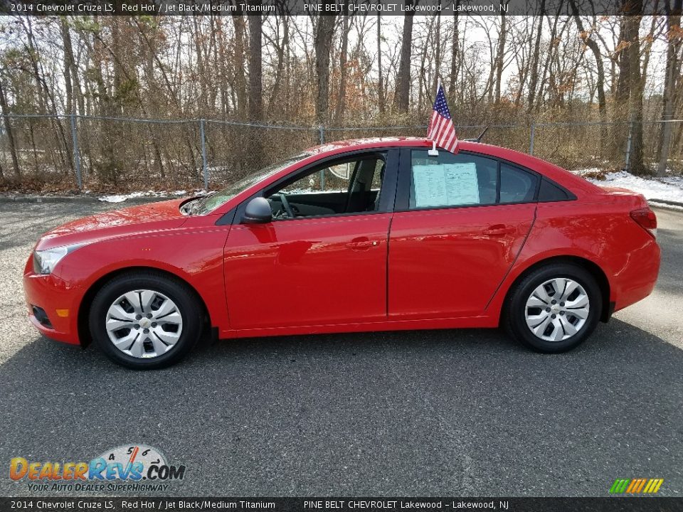 2014 Chevrolet Cruze LS Red Hot / Jet Black/Medium Titanium Photo #10