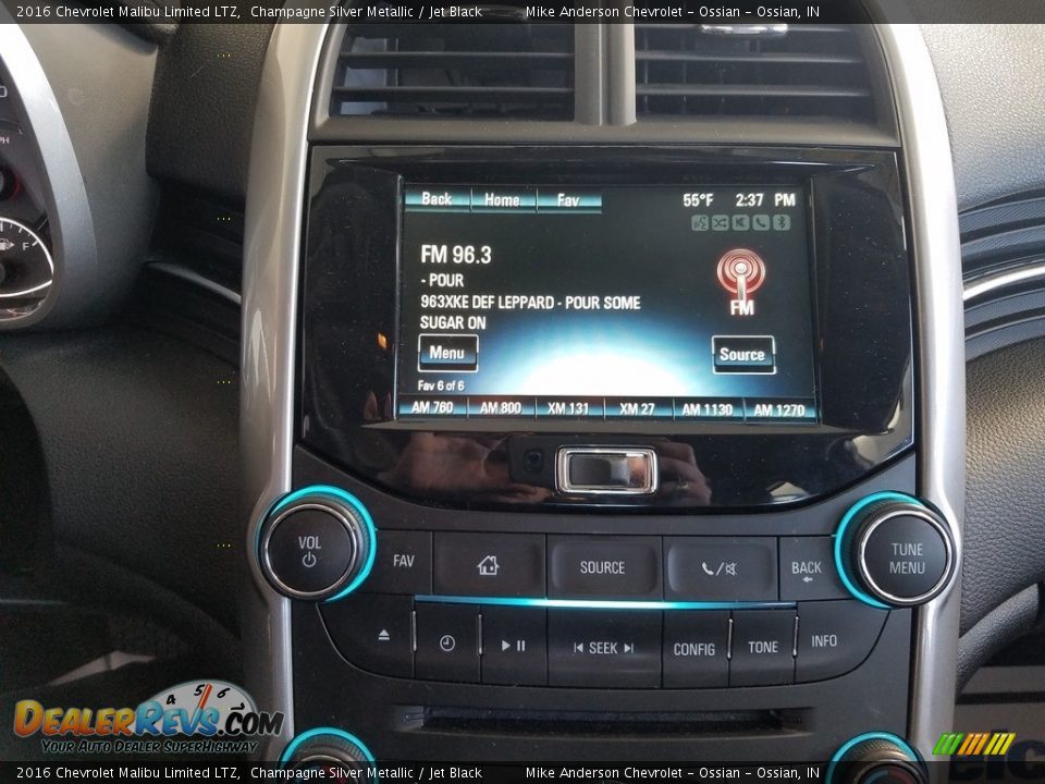 2016 Chevrolet Malibu Limited LTZ Champagne Silver Metallic / Jet Black Photo #6