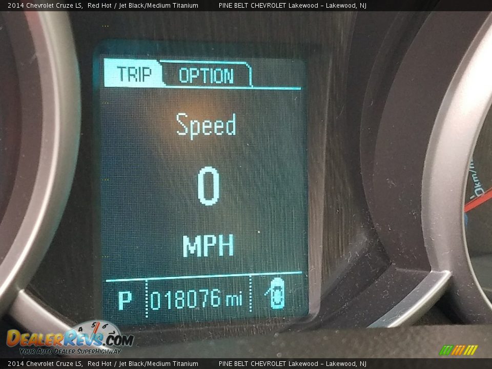 2014 Chevrolet Cruze LS Red Hot / Jet Black/Medium Titanium Photo #18