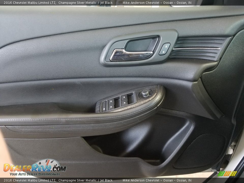 2016 Chevrolet Malibu Limited LTZ Champagne Silver Metallic / Jet Black Photo #14
