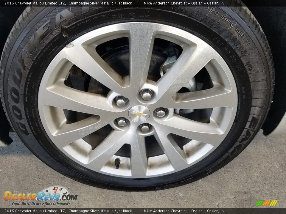 2016 Chevrolet Malibu Limited LTZ Champagne Silver Metallic / Jet Black Photo #25