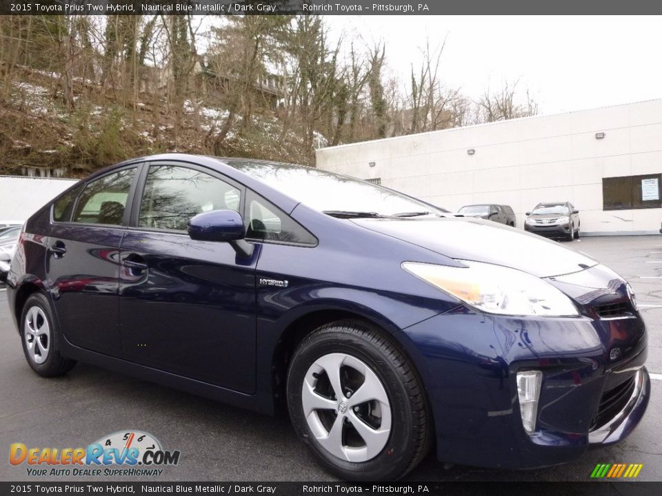 2015 Toyota Prius Two Hybrid Nautical Blue Metallic / Dark Gray Photo #1