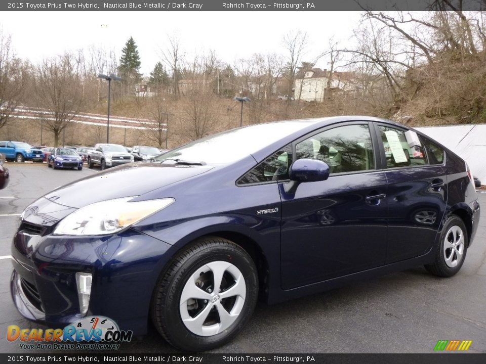 2015 Toyota Prius Two Hybrid Nautical Blue Metallic / Dark Gray Photo #3
