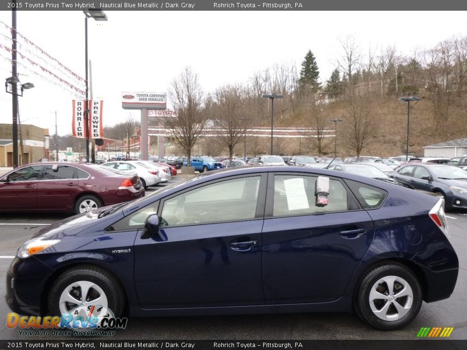 2015 Toyota Prius Two Hybrid Nautical Blue Metallic / Dark Gray Photo #4