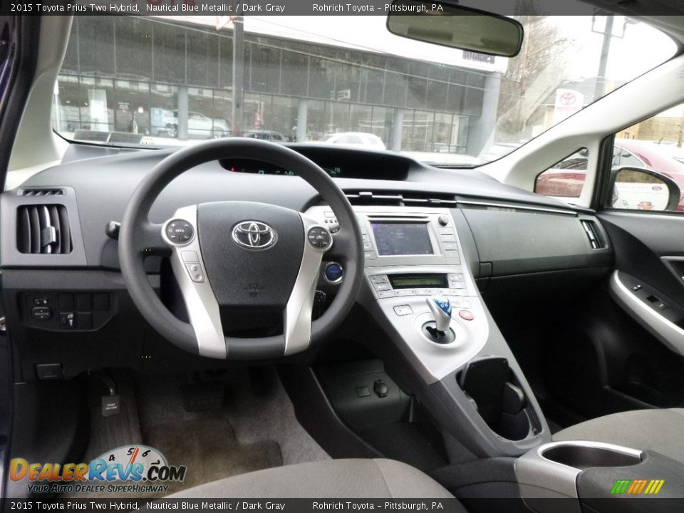 2015 Toyota Prius Two Hybrid Nautical Blue Metallic / Dark Gray Photo #8