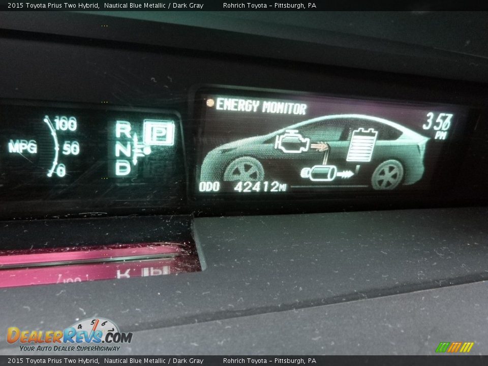 2015 Toyota Prius Two Hybrid Nautical Blue Metallic / Dark Gray Photo #10