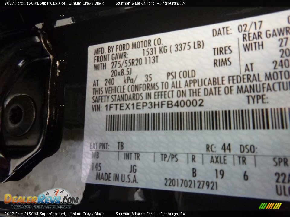 2017 Ford F150 XL SuperCab 4x4 Lithium Gray / Black Photo #10