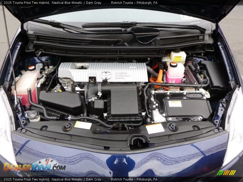 2015 Toyota Prius Two Hybrid Nautical Blue Metallic / Dark Gray Photo #18