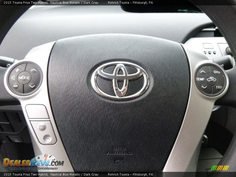 2015 Toyota Prius Two Hybrid Nautical Blue Metallic / Dark Gray Photo #21