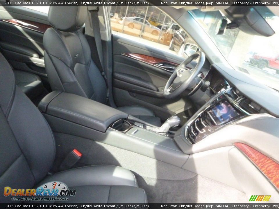 2015 Cadillac CTS 2.0T Luxury AWD Sedan Crystal White Tricoat / Jet Black/Jet Black Photo #10