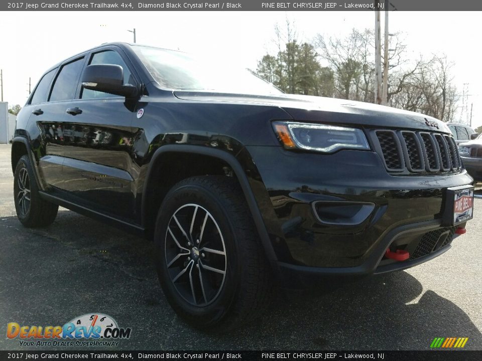 2017 Jeep Grand Cherokee Trailhawk 4x4 Diamond Black Crystal Pearl / Black Photo #1