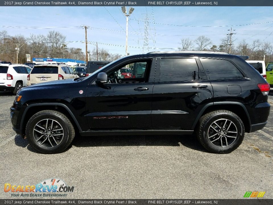 2017 Jeep Grand Cherokee Trailhawk 4x4 Diamond Black Crystal Pearl / Black Photo #3