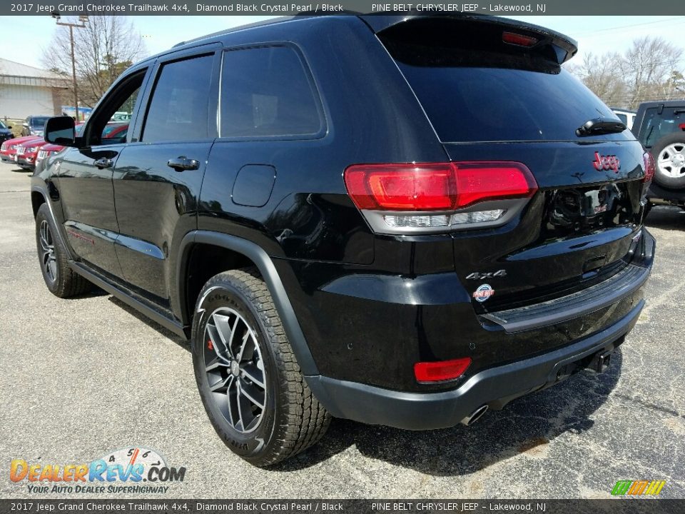 2017 Jeep Grand Cherokee Trailhawk 4x4 Diamond Black Crystal Pearl / Black Photo #4