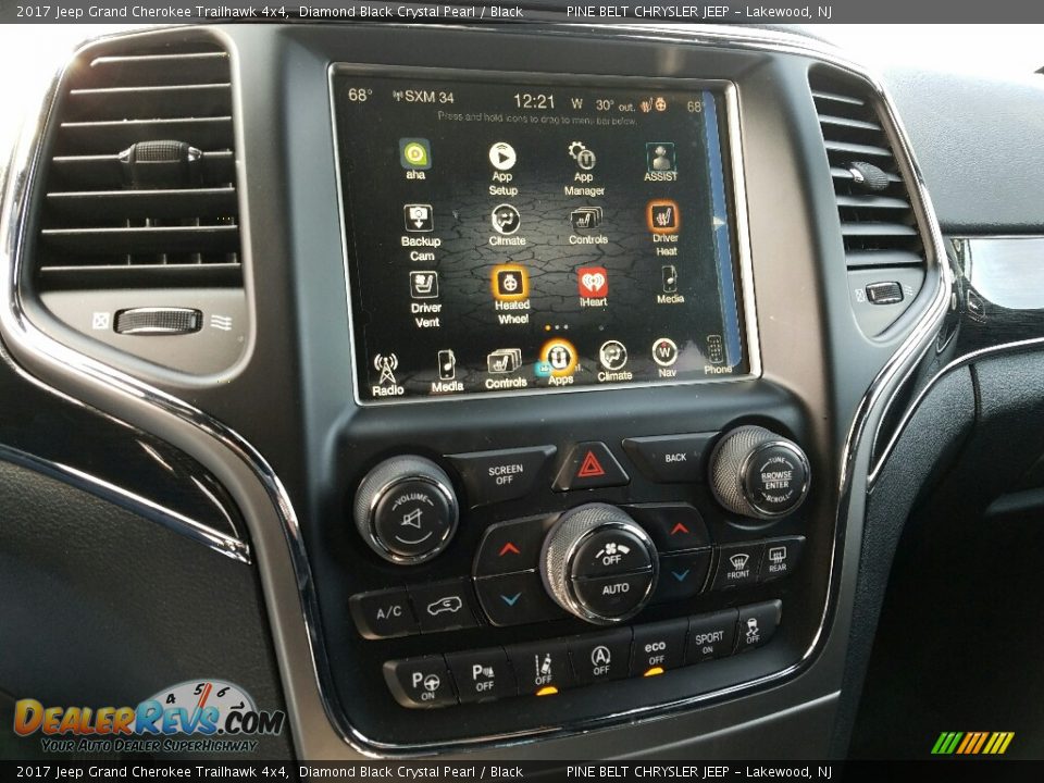 2017 Jeep Grand Cherokee Trailhawk 4x4 Diamond Black Crystal Pearl / Black Photo #11