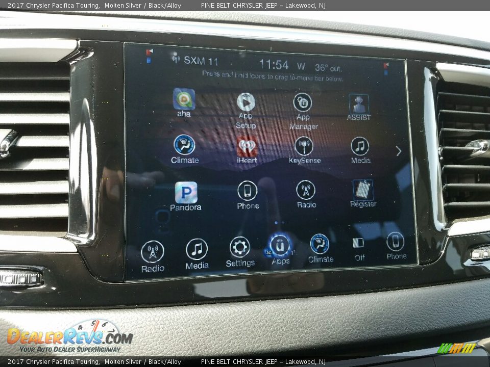 2017 Chrysler Pacifica Touring Molten Silver / Black/Alloy Photo #10