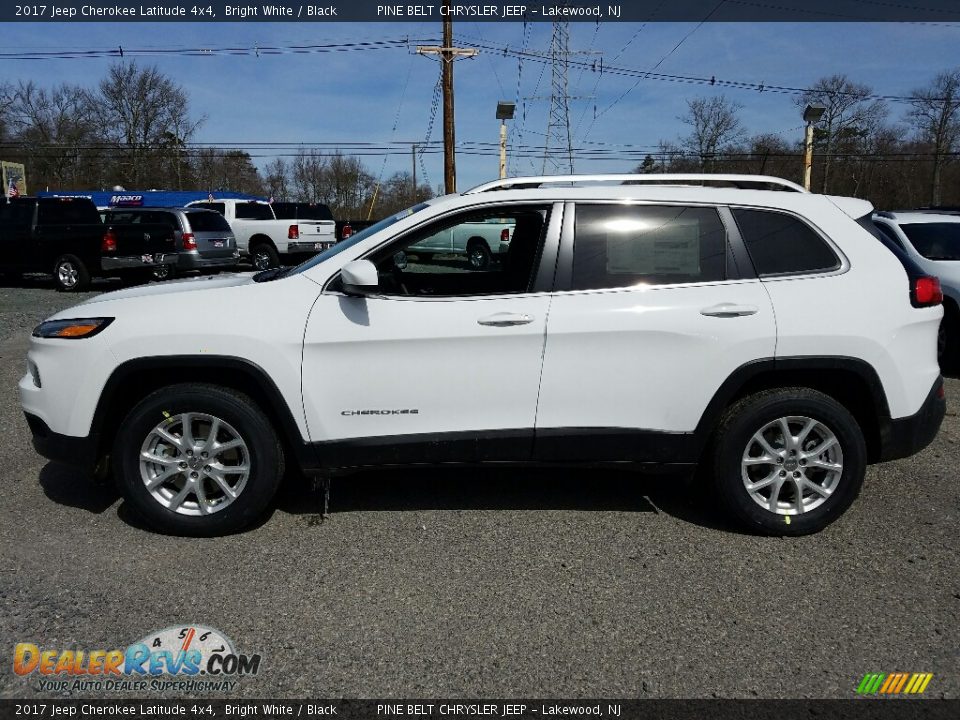 2017 Jeep Cherokee Latitude 4x4 Bright White / Black Photo #3
