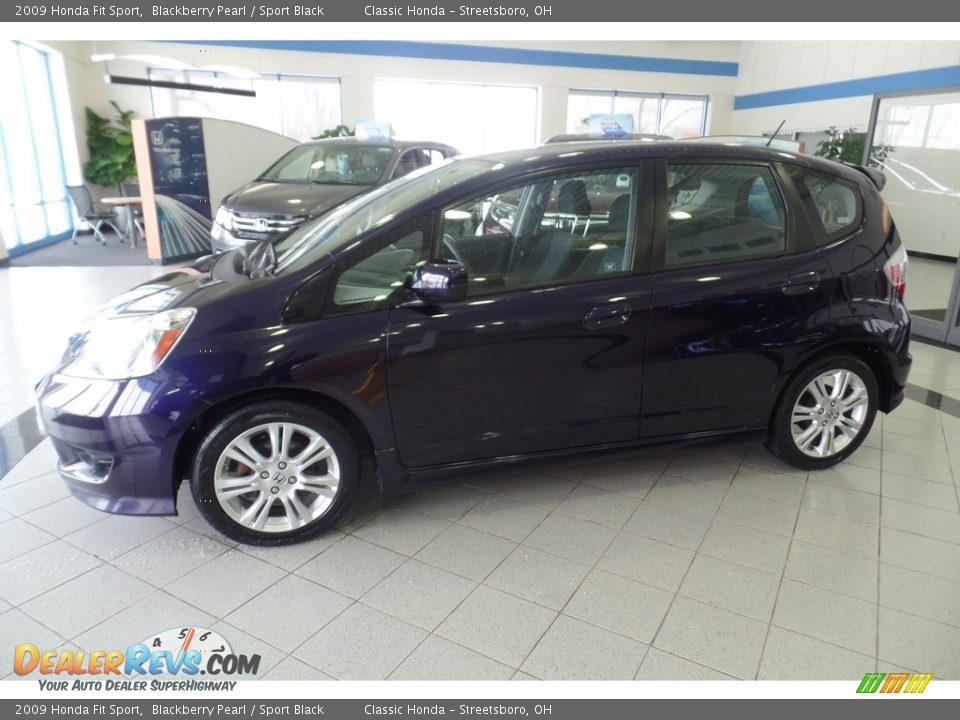 2009 Honda Fit Sport Blackberry Pearl / Sport Black Photo #1