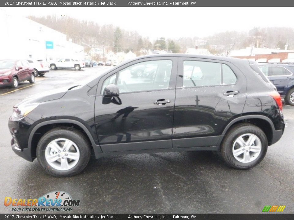2017 Chevrolet Trax LS AWD Mosaic Black Metallic / Jet Black Photo #7