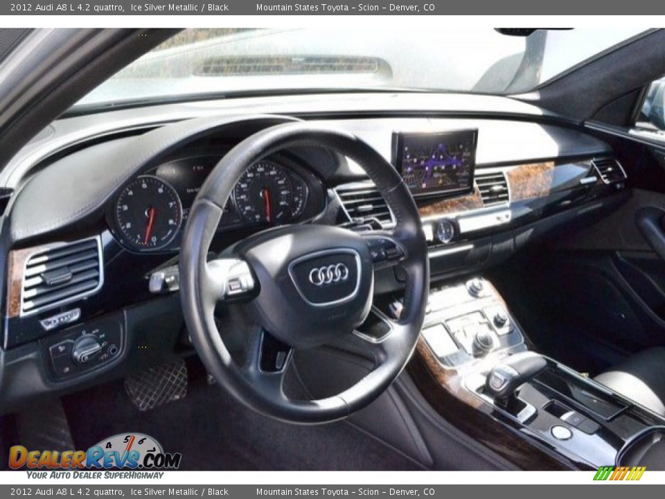 2012 Audi A8 L 4.2 quattro Ice Silver Metallic / Black Photo #10