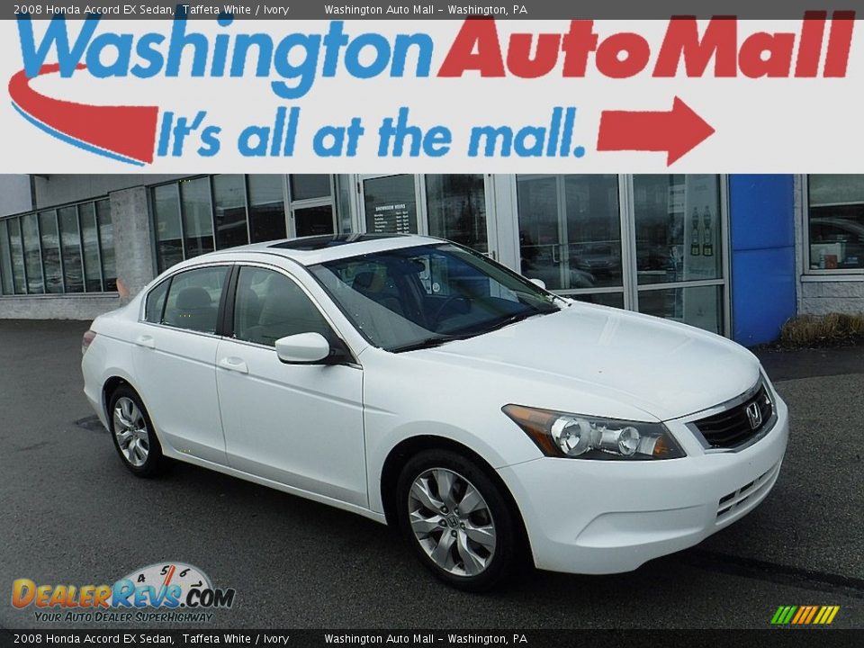 2008 Honda Accord EX Sedan Taffeta White / Ivory Photo #1