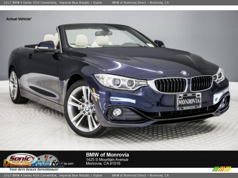2017 BMW 4 Series 430i Convertible Imperial Blue Metallic / Oyster Photo #1