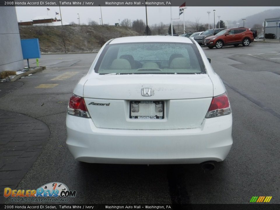 2008 Honda Accord EX Sedan Taffeta White / Ivory Photo #9