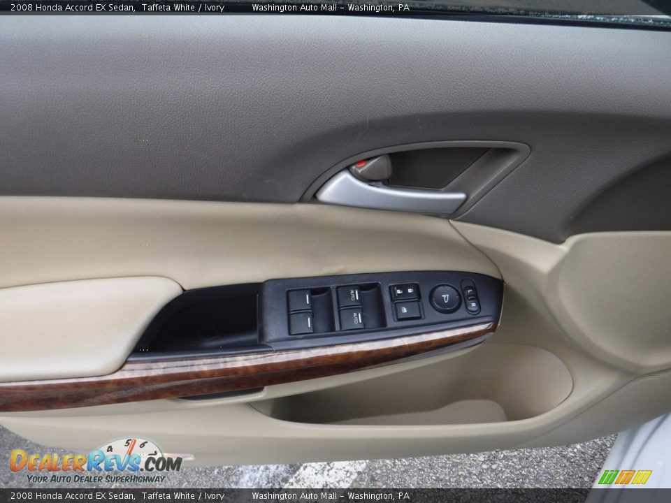2008 Honda Accord EX Sedan Taffeta White / Ivory Photo #10