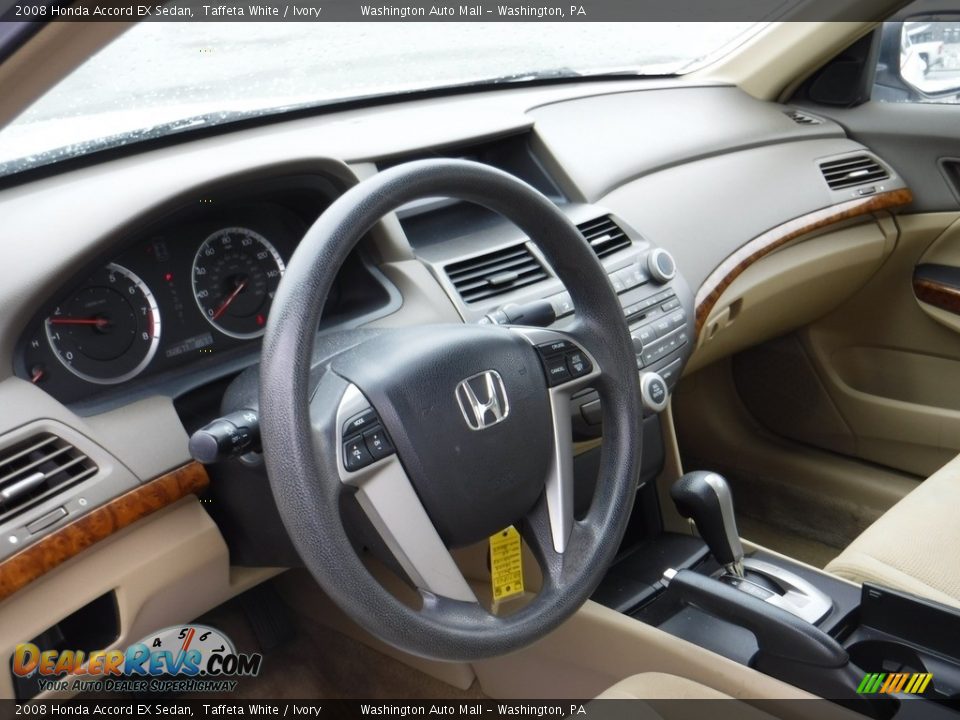 2008 Honda Accord EX Sedan Taffeta White / Ivory Photo #12
