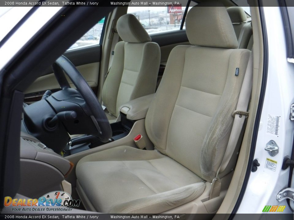2008 Honda Accord EX Sedan Taffeta White / Ivory Photo #13
