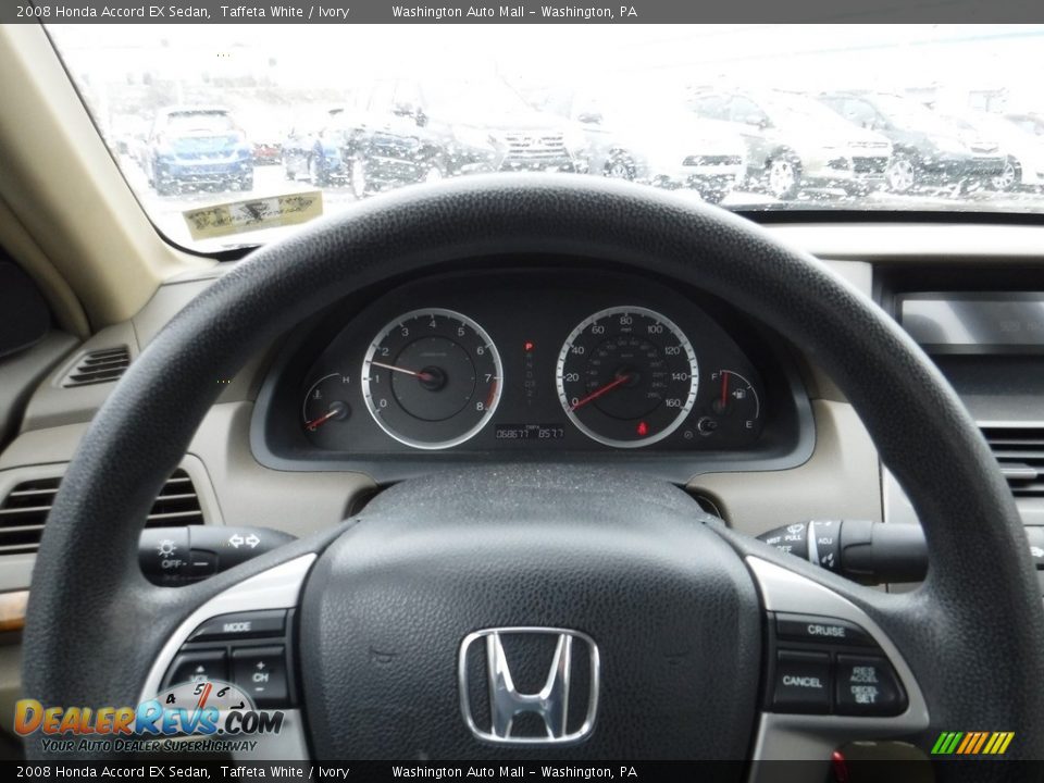 2008 Honda Accord EX Sedan Taffeta White / Ivory Photo #20