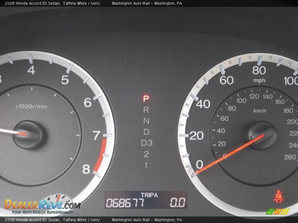 2008 Honda Accord EX Sedan Taffeta White / Ivory Photo #25
