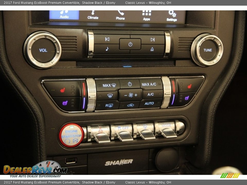 Controls of 2017 Ford Mustang EcoBoost Premium Convertible Photo #18