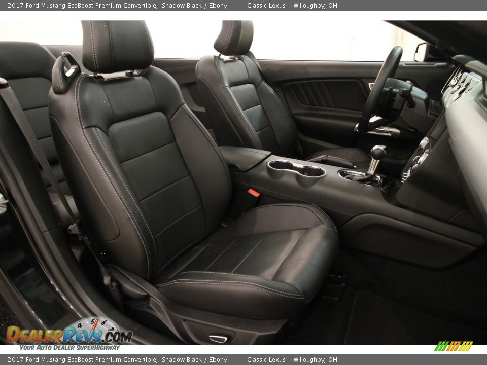 Front Seat of 2017 Ford Mustang EcoBoost Premium Convertible Photo #21