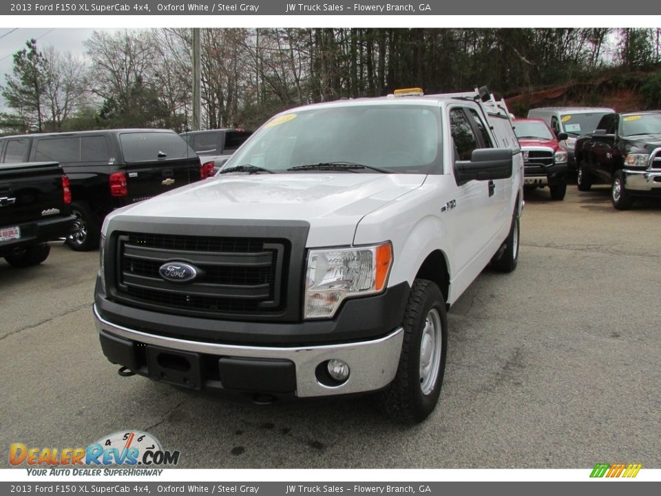 2013 Ford F150 XL SuperCab 4x4 Oxford White / Steel Gray Photo #1