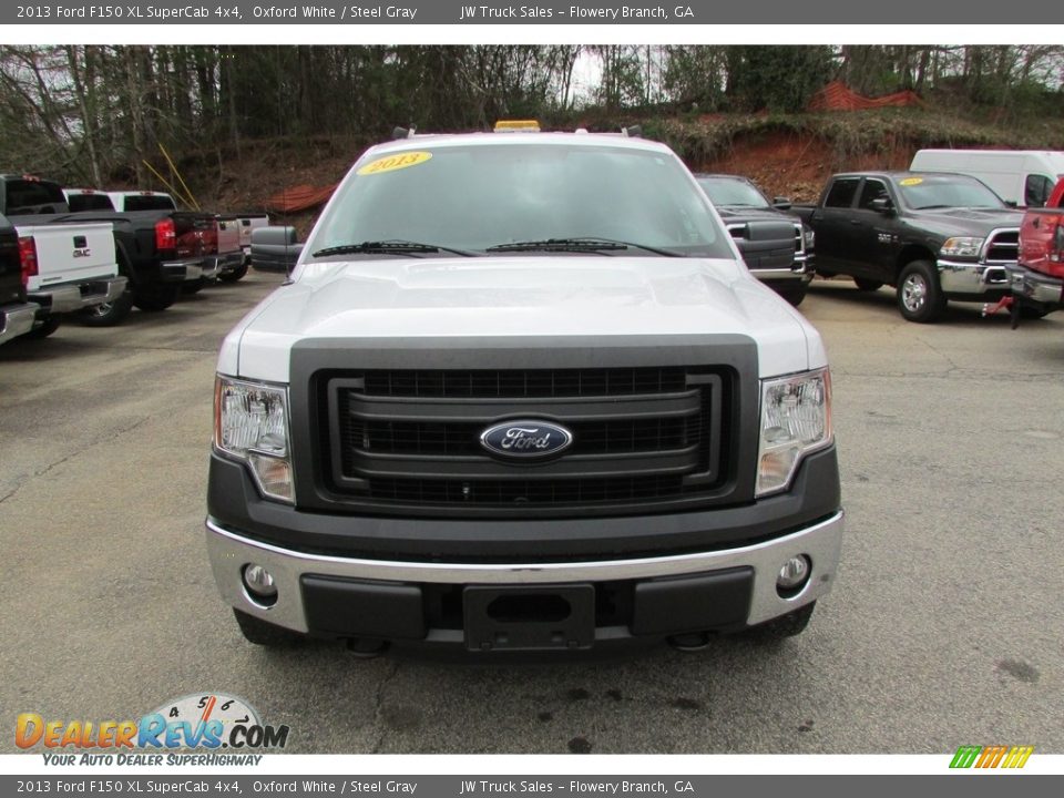 2013 Ford F150 XL SuperCab 4x4 Oxford White / Steel Gray Photo #2