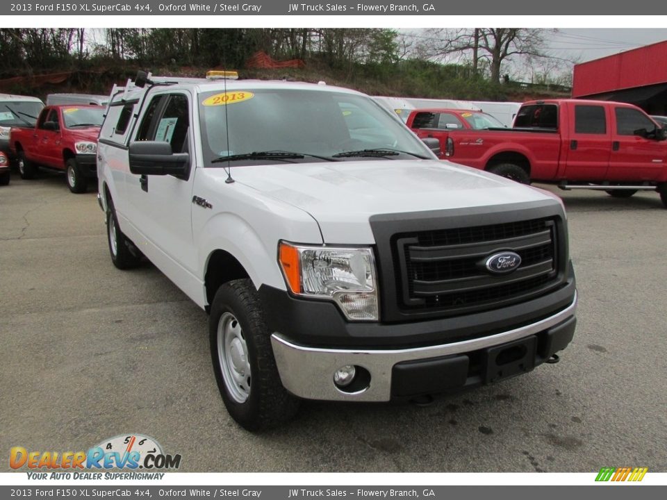 2013 Ford F150 XL SuperCab 4x4 Oxford White / Steel Gray Photo #3
