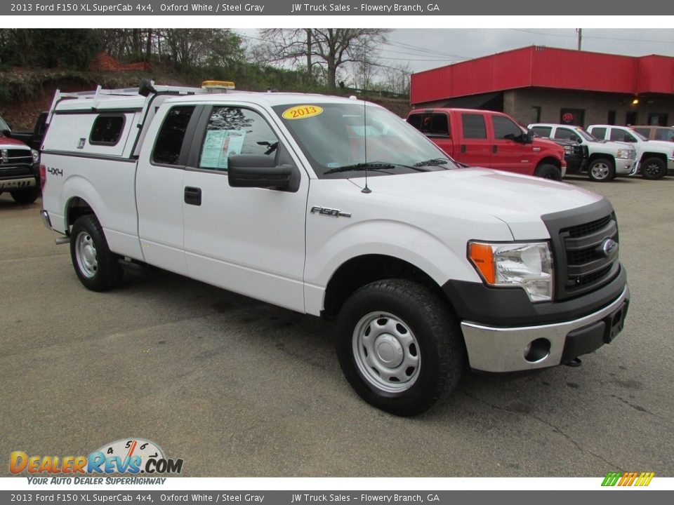 2013 Ford F150 XL SuperCab 4x4 Oxford White / Steel Gray Photo #4