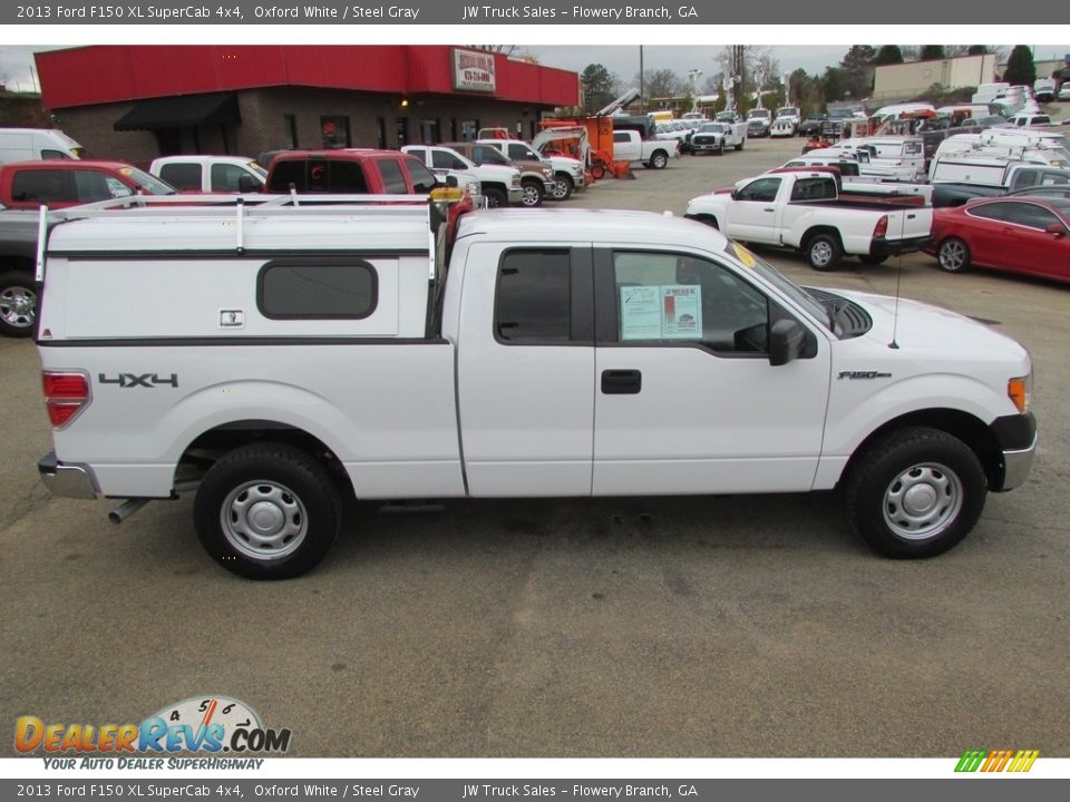 2013 Ford F150 XL SuperCab 4x4 Oxford White / Steel Gray Photo #5