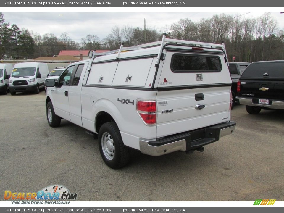 2013 Ford F150 XL SuperCab 4x4 Oxford White / Steel Gray Photo #9