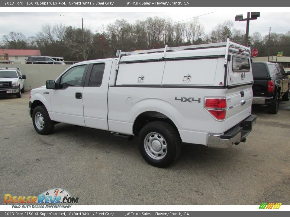 2013 Ford F150 XL SuperCab 4x4 Oxford White / Steel Gray Photo #10
