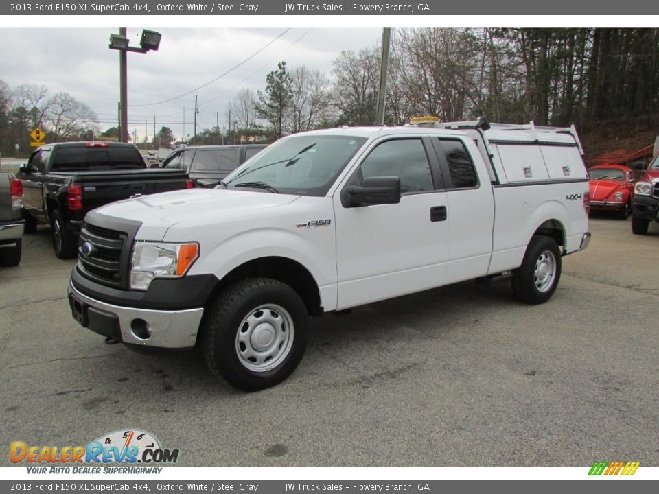 2013 Ford F150 XL SuperCab 4x4 Oxford White / Steel Gray Photo #12