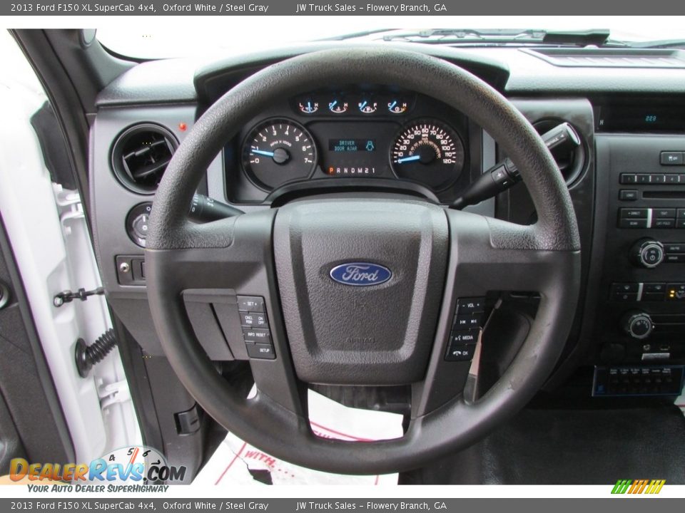 2013 Ford F150 XL SuperCab 4x4 Oxford White / Steel Gray Photo #20