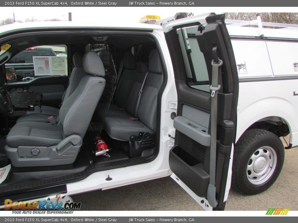 2013 Ford F150 XL SuperCab 4x4 Oxford White / Steel Gray Photo #27