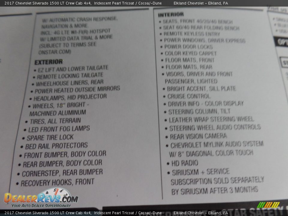 2017 Chevrolet Silverado 1500 LT Crew Cab 4x4 Iridescent Pearl Tricoat / Cocoa/­Dune Photo #18