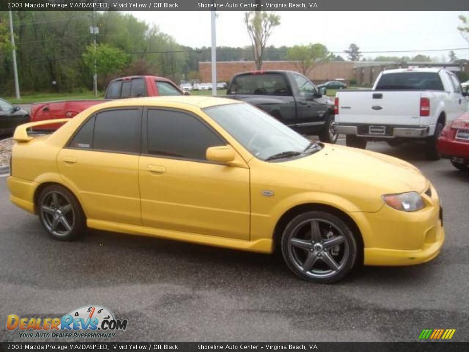 2003 Mazda Protege MAZDASPEED Vivid Yellow / Off Black Photo #7
