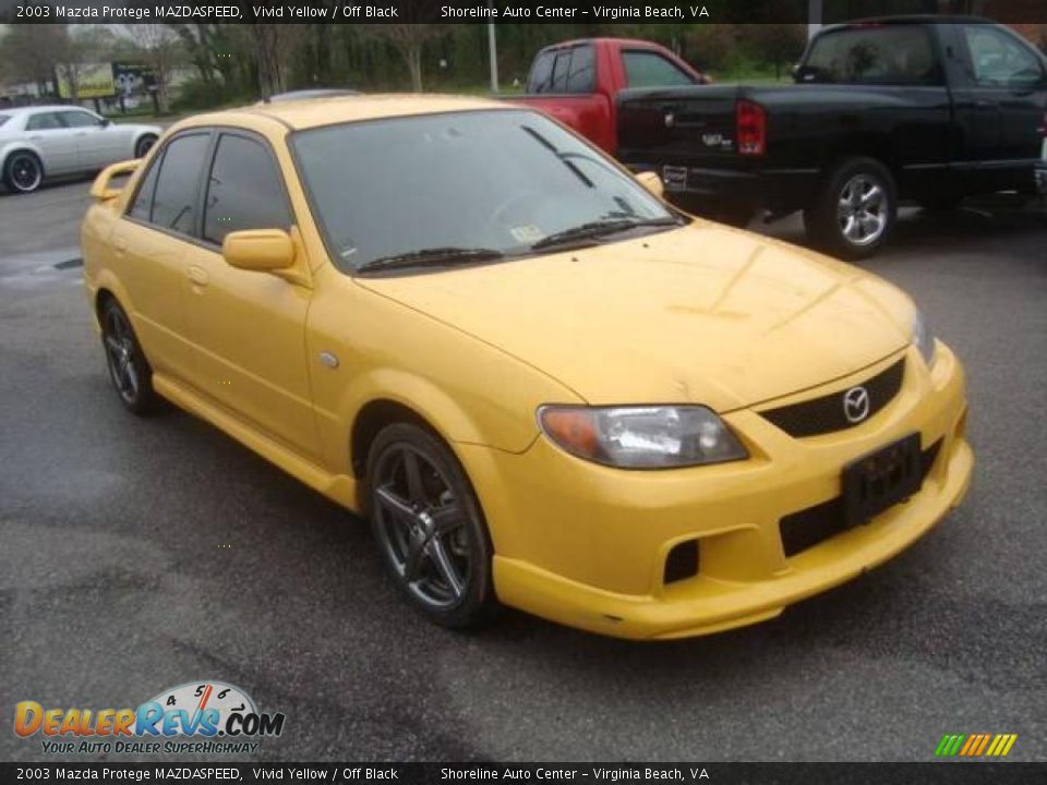 2003 Mazda Protege MAZDASPEED Vivid Yellow / Off Black Photo #8