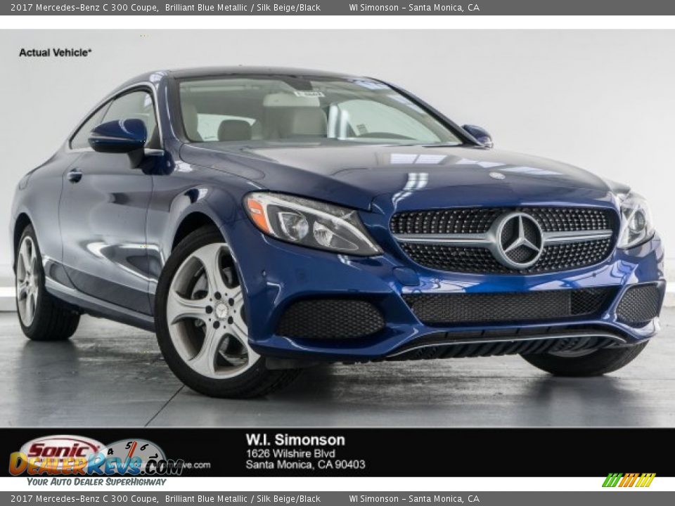 2017 Mercedes-Benz C 300 Coupe Brilliant Blue Metallic / Silk Beige/Black Photo #1
